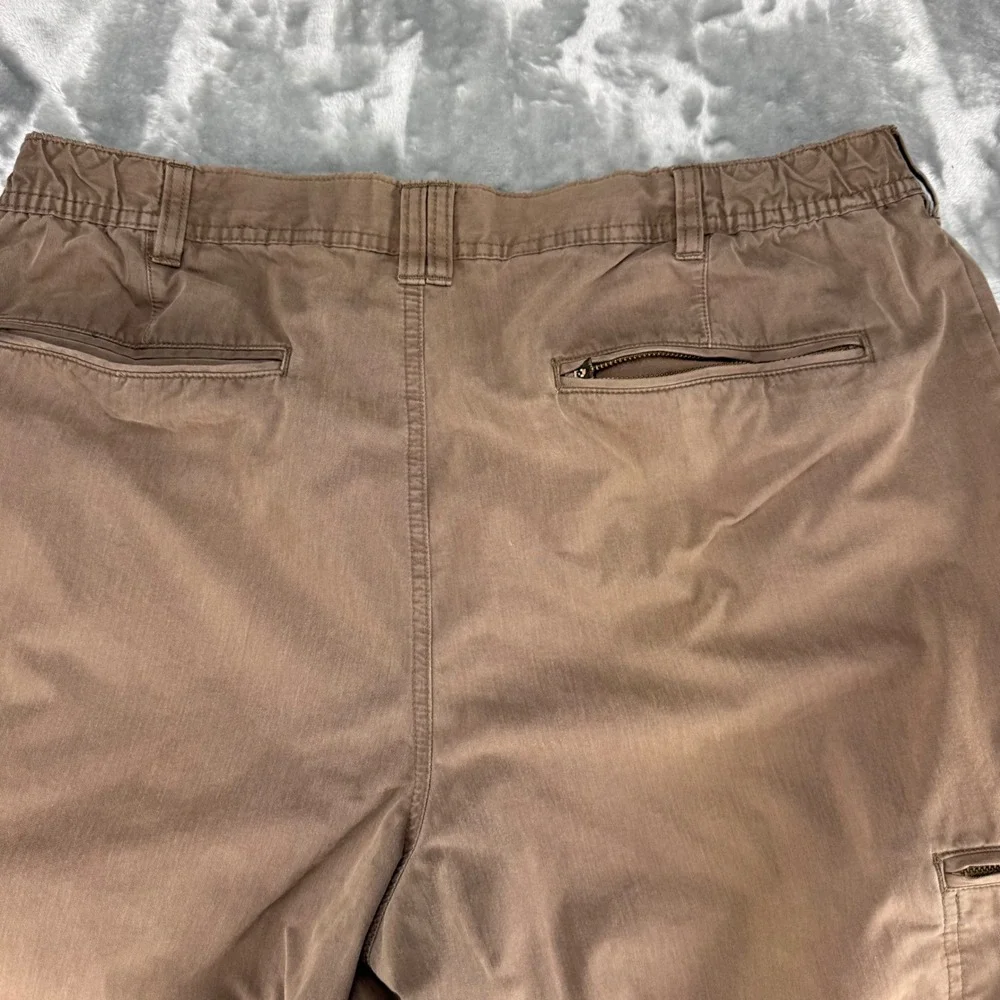 Roundtree & Yorke Outdoors Mens 38x29 Brown Cargo Pants Sunfaded Hiking Y2K